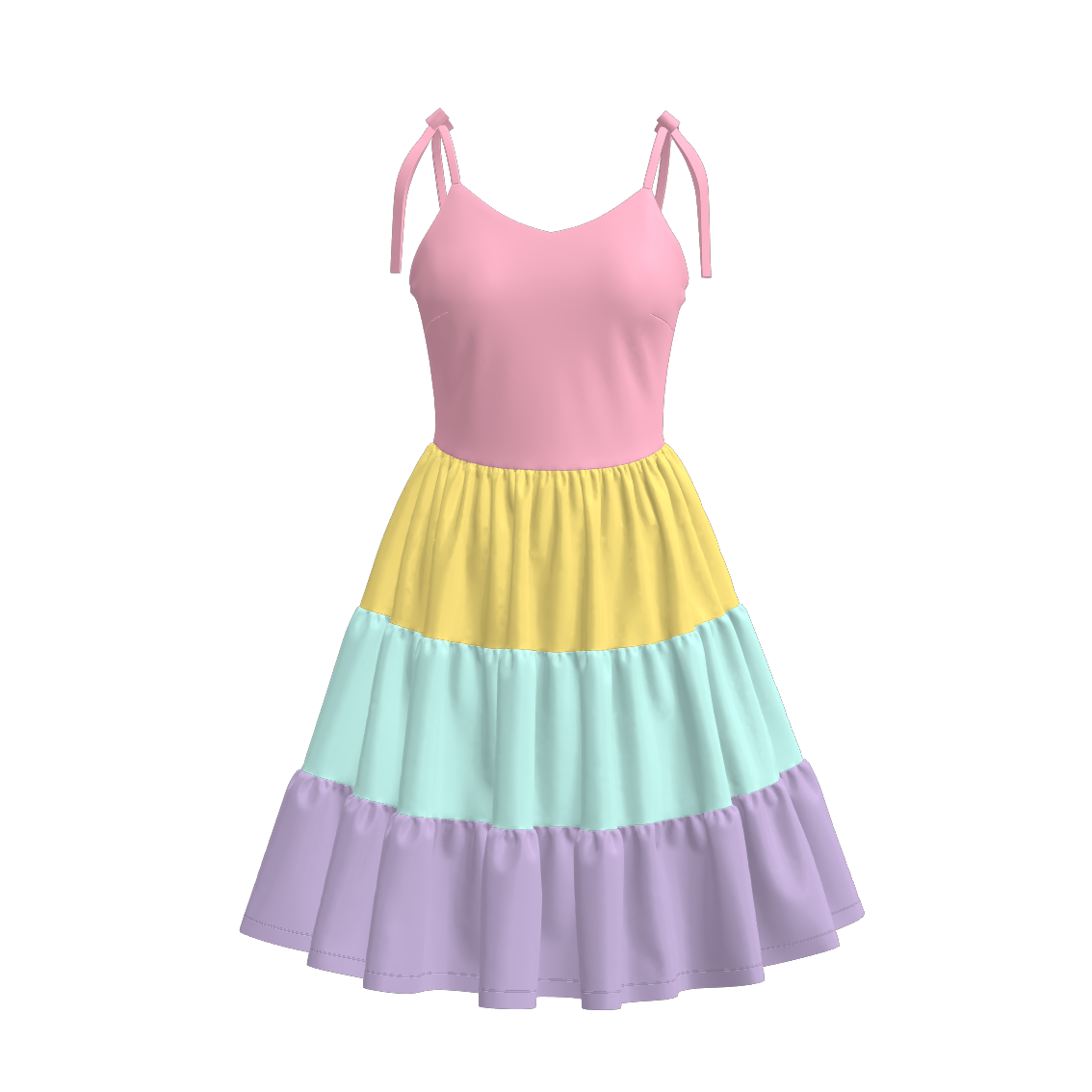 Mommy And Me Summer Soft Patchwork Slip Dress