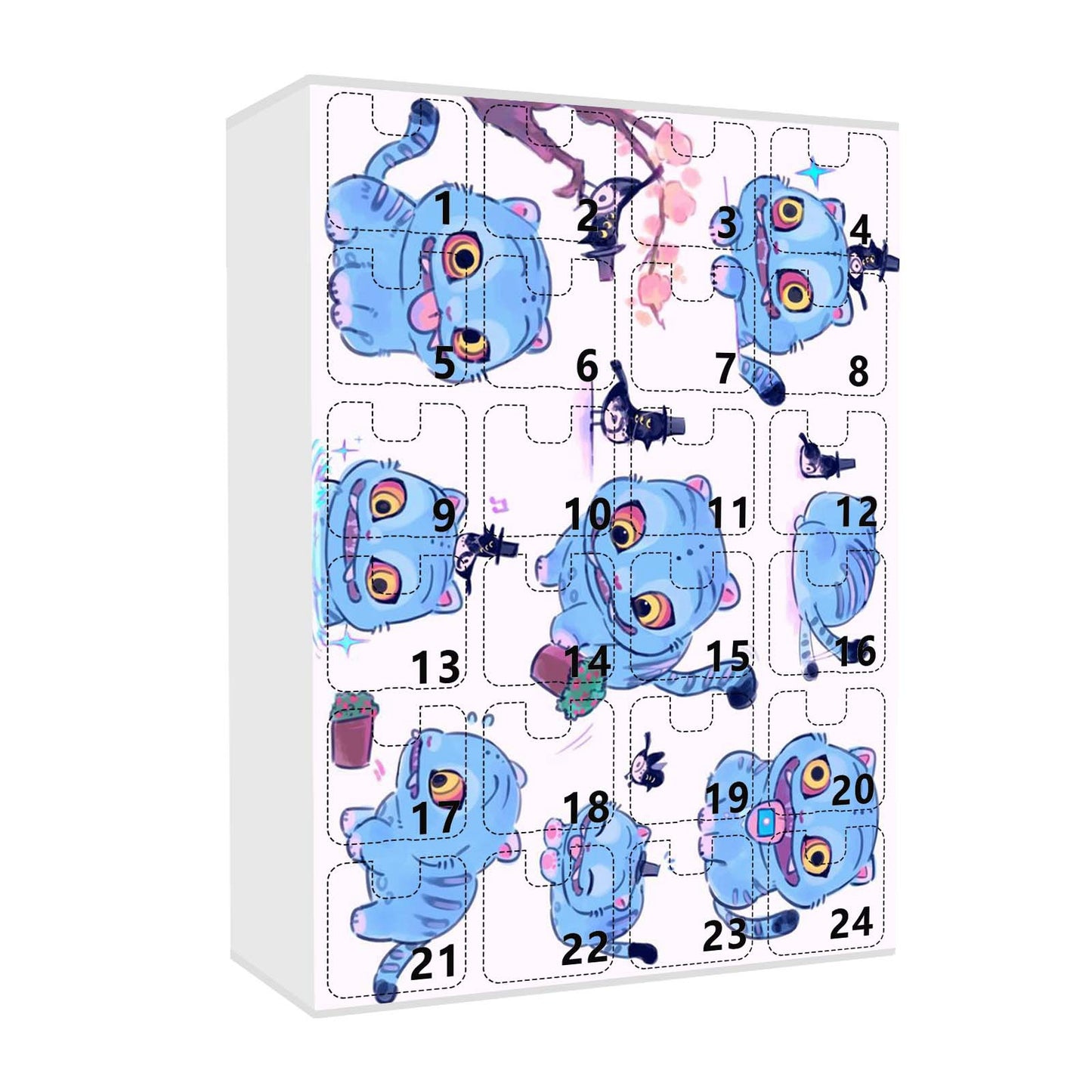 KPOP Demon Hunters 2025 Christmas Advent Calendar Blind Box Backpack & Car Keychain Acrylic Charms 24pcs