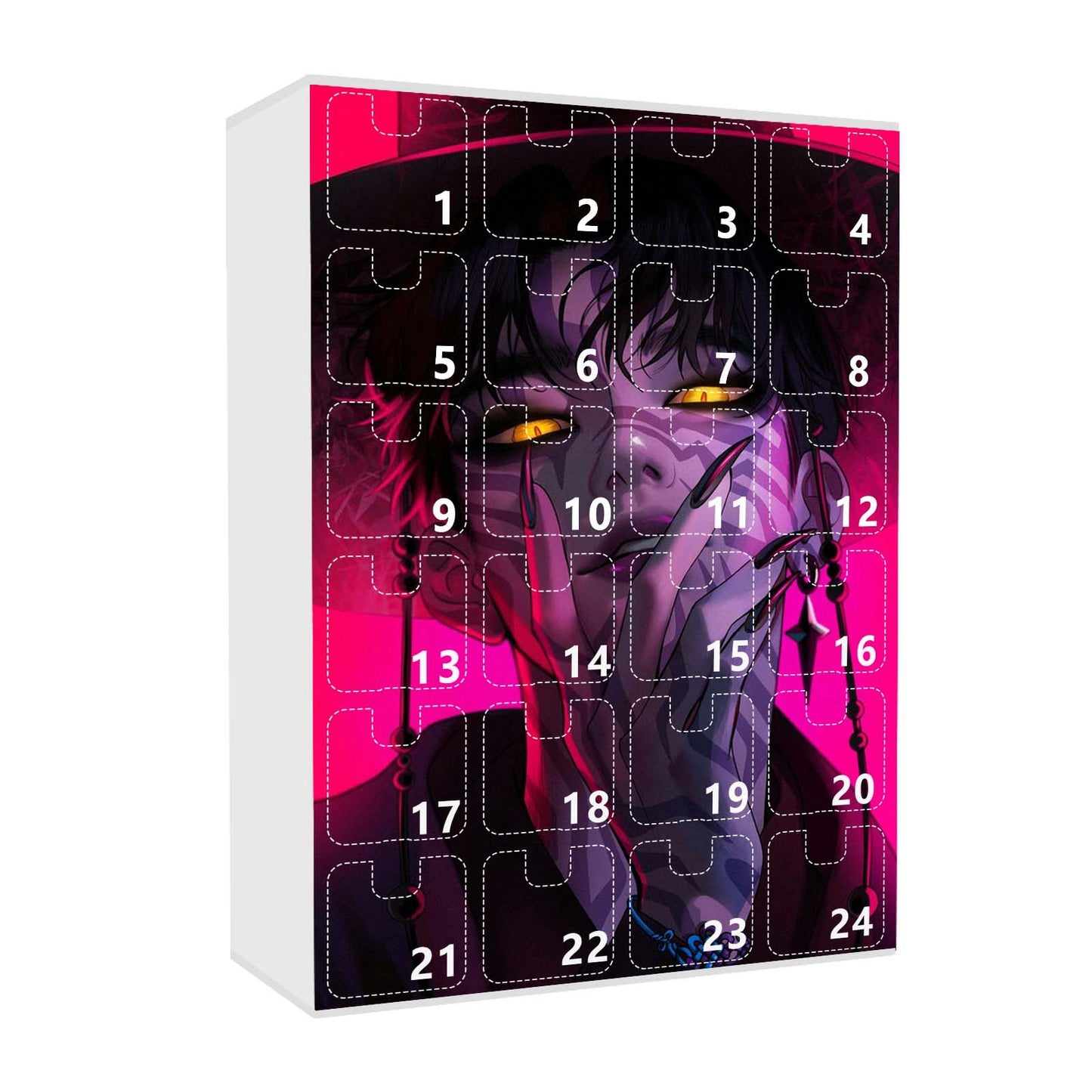 KPOP Demon Hunters 2025 Christmas Advent Calendar Blind Box Backpack & Car Keychain Acrylic Charms 24pcs