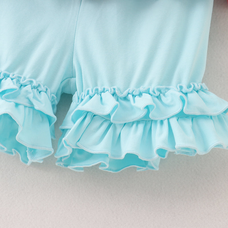 Girls Summer Back To School Pocket Short Set