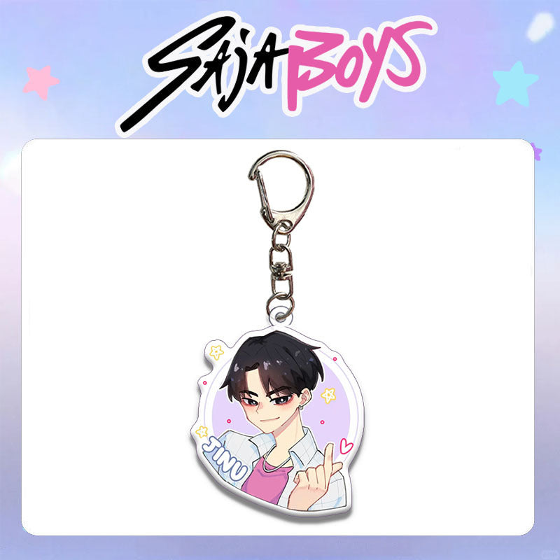 HUNTRIX Demon Hunter Girl & Boy Group Acrylic Keychain Bag Charm KPOP Merchandise