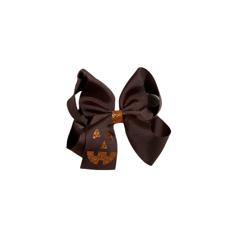 Halloween Pumpkin Face Ghost Hair Clips Bow Hairpins Girls