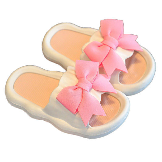 Girls' Bow Soft Sole Slippers Outdoor Cute Sandals