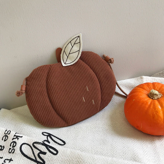 Kids Pumpkin Crossbody Bag Cute Fall/Winter Shoulder Purse for Boys and Girls