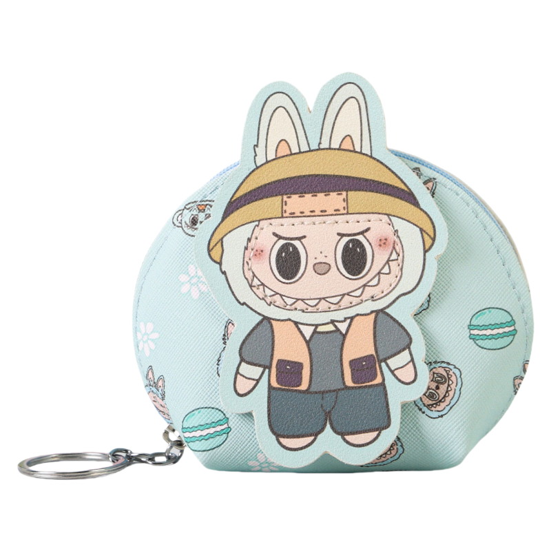 Labulu Coin Purse Keychain Wallet Charm Zipper Mini Backpack Shape