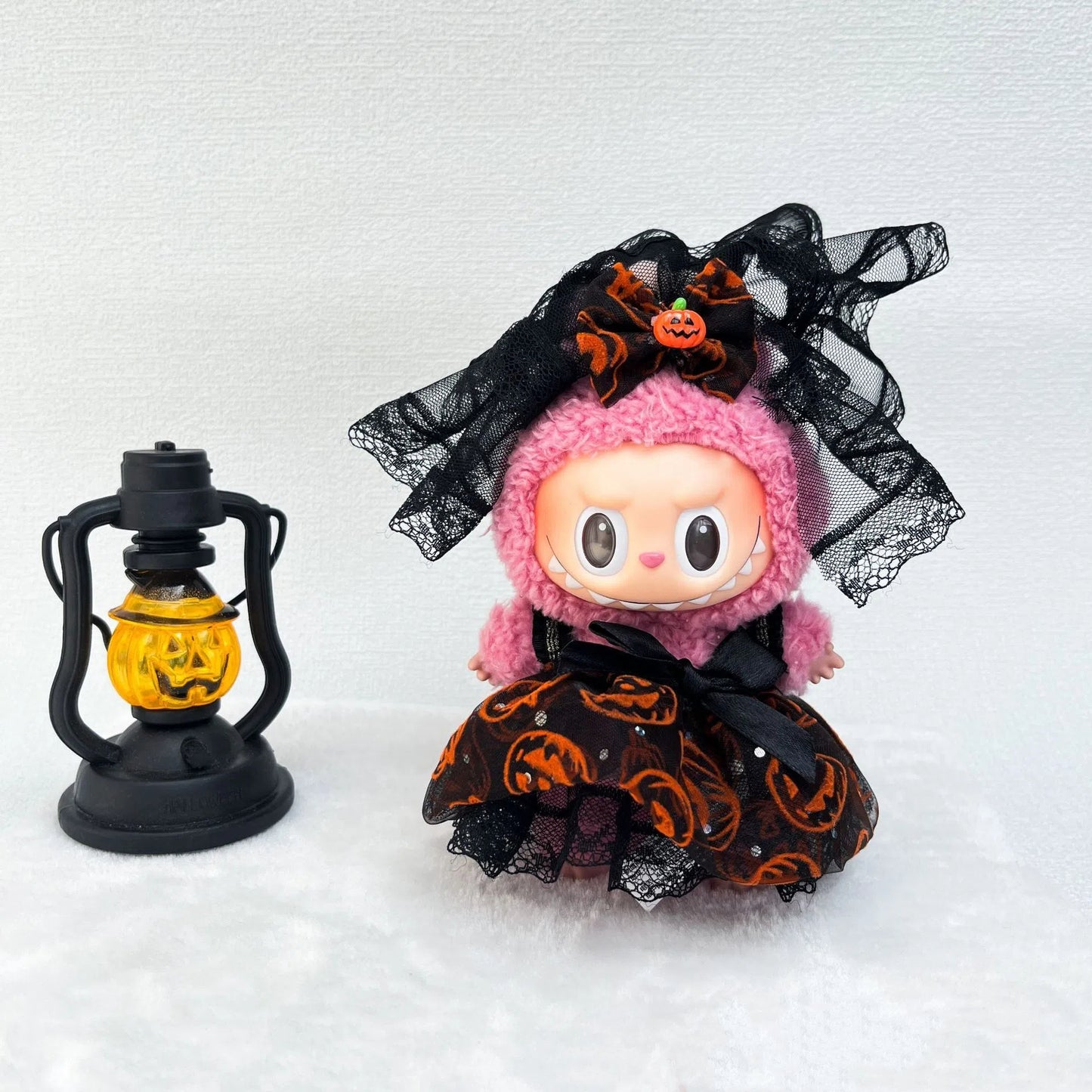 17cm Labubu Halloween Pumpkin Outfit Changeable Costume