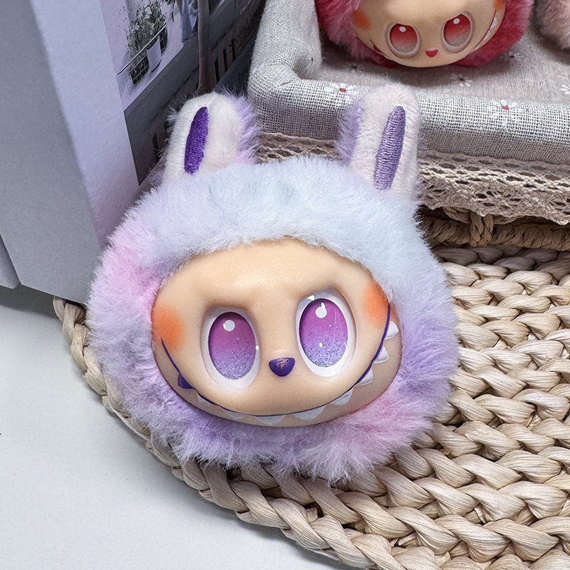 Lalububu Plush Tie Dyed Keychain Cute Bag & Car Key Accessory