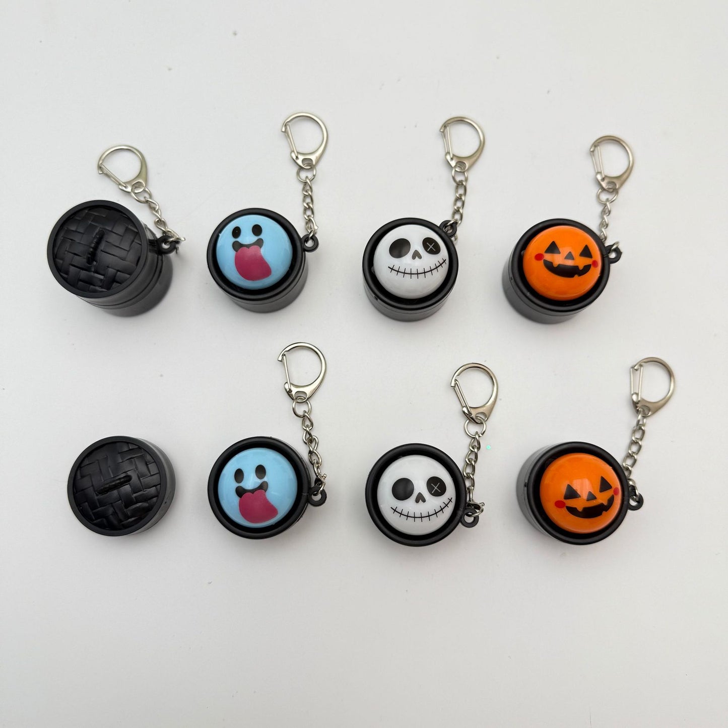 24-Pack Halloween Steamer Basket Fidget Keychains Counter Display Mini Stress Relief Assortment