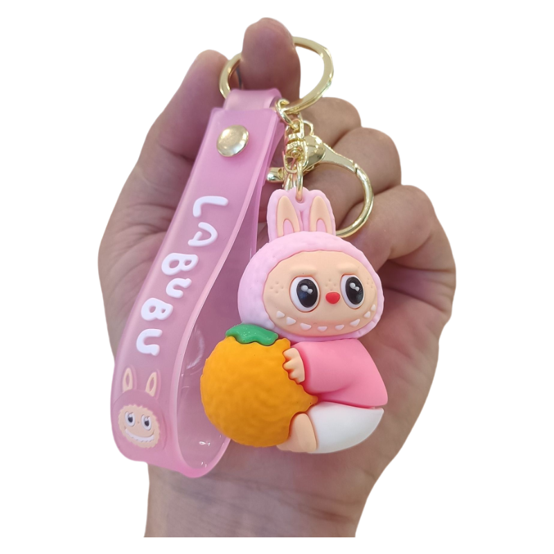 Silicone Cartoon Costume Keychain Labubu Bag & Car Charm Gift