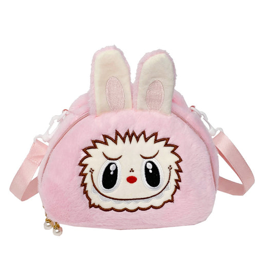 Labubu Soft PlushCute Character Doll Crossbody Bag