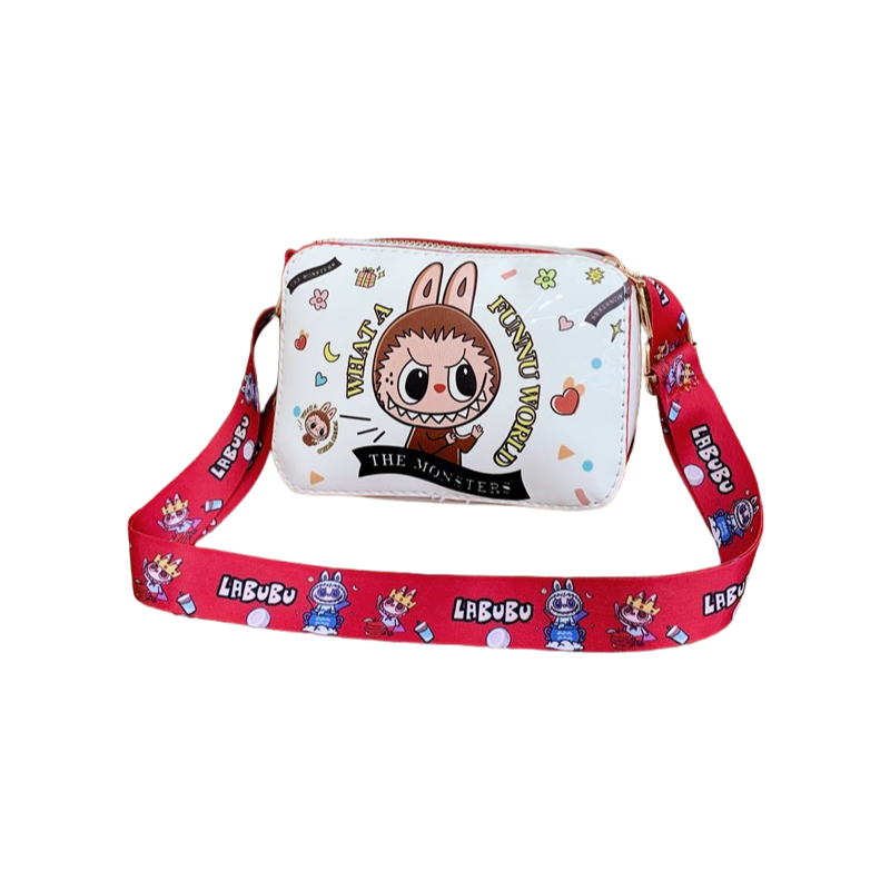 Labubu Printed Kids Crossbody Coin Purse – Lightweight Shoulder Bag for Girls & Boys