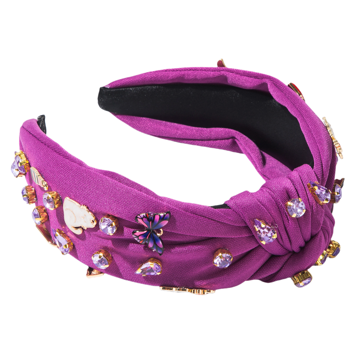 Rhinestone Guitar & Lipstick Headband - Music Festival Hair Accessory for Women