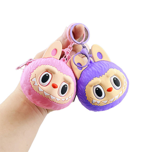 Labulu Coin Purse Keychain Cute Mini Wallet Charm 4 Colors
