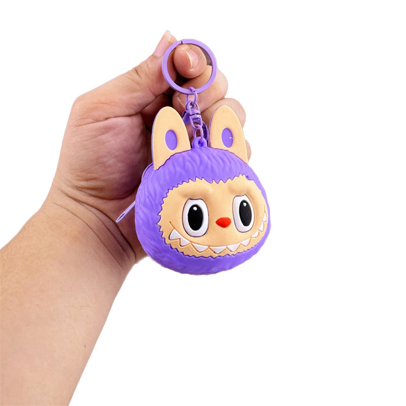 Labulu Coin Purse Keychain Cute Mini Wallet Charm 4 Colors