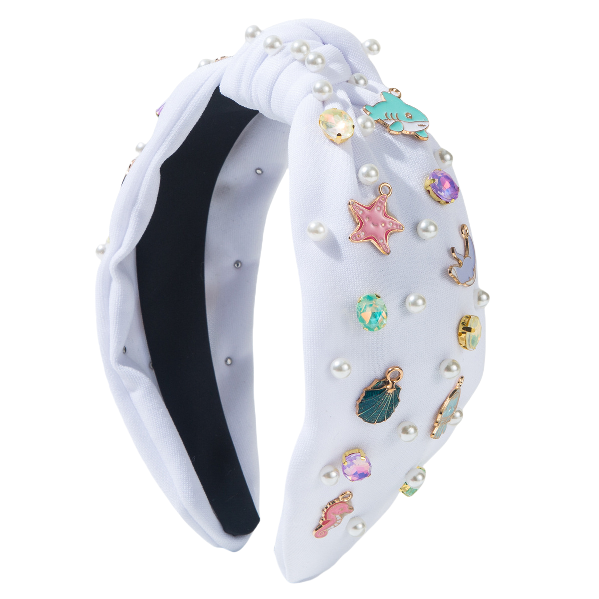 Knot Headband Hair Accessory Pearl Marine Themed Decoration
