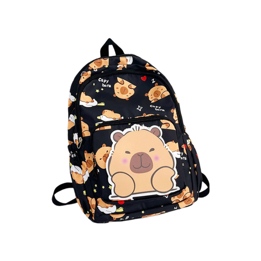 Capybara Print Trendy Print Large Backpack Back To School Bag 5 Colors