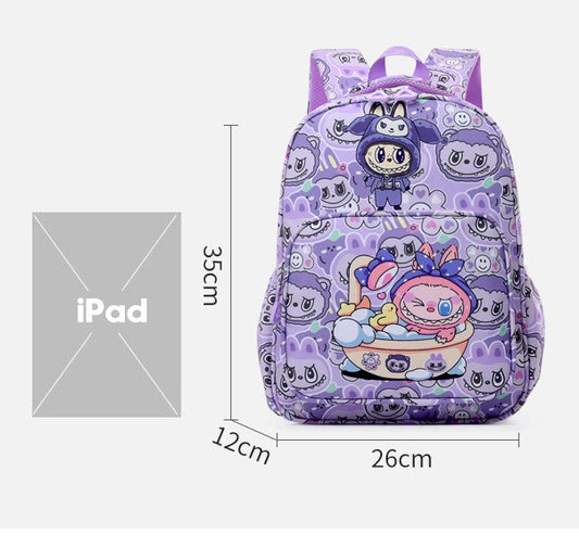 Labubu Print Trendy Large Backpack Back To School Bag 6 Colors