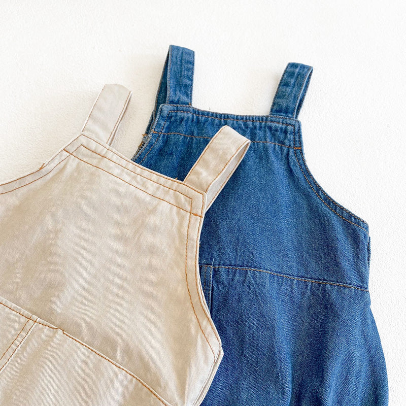 Baby Denim Overalls Romper Cotton Jumpsuit For Boys Girls Summer Fall