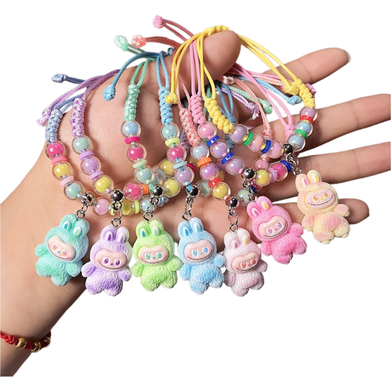 Labubu Bracelet – Cute Adjustable Handwoven Dopamine Style Kids Jewelry