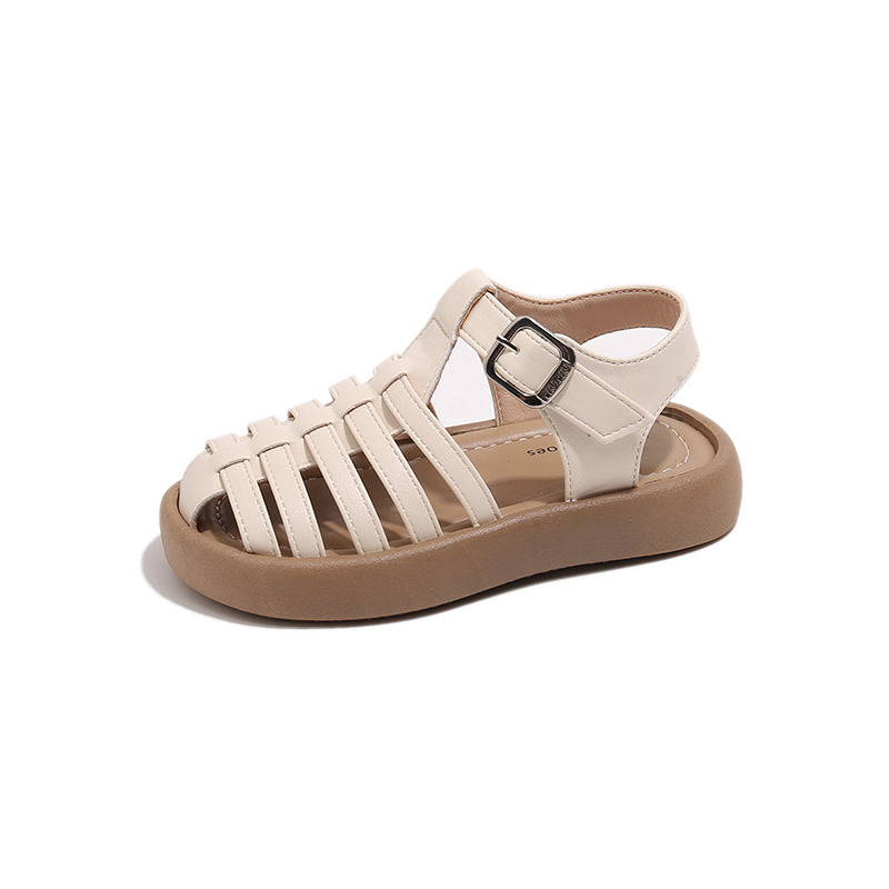 Kids' Crisscross Strap Sandals with Buckle Closure for Comfort