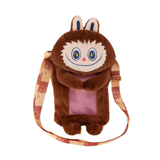 Kids Girls Labubu Soft Character Plush Crossbody Phone Bag
