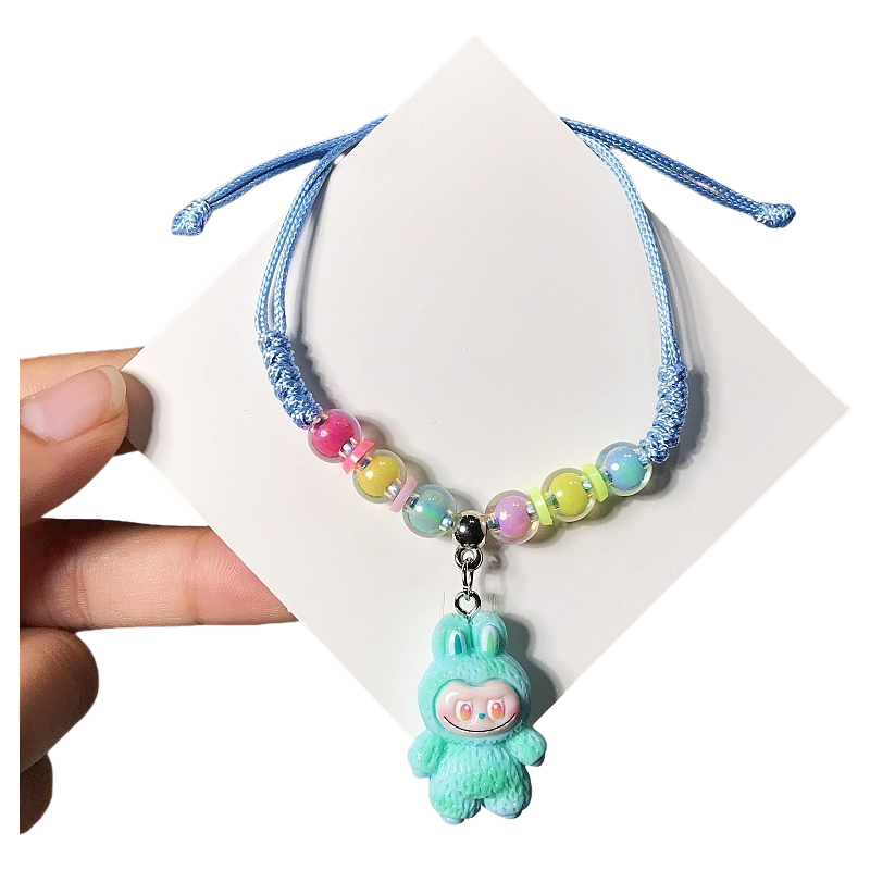 Labubu Bracelet – Cute Adjustable Handwoven Dopamine Style Kids Jewelry