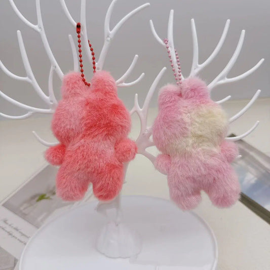 Cartoon Plush Gradient Mini Labubu Keychain, Cute Bag Pendant Accessory