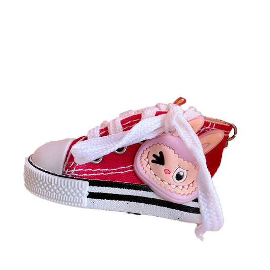 Lalububu Keychain Mini Canvas Shoe Bag Charm Accessory