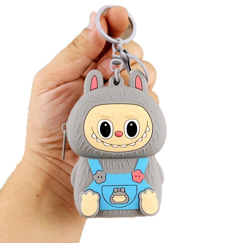 Labulu Coin Purse Keychain Silicone Wallet Charm 5 Colors