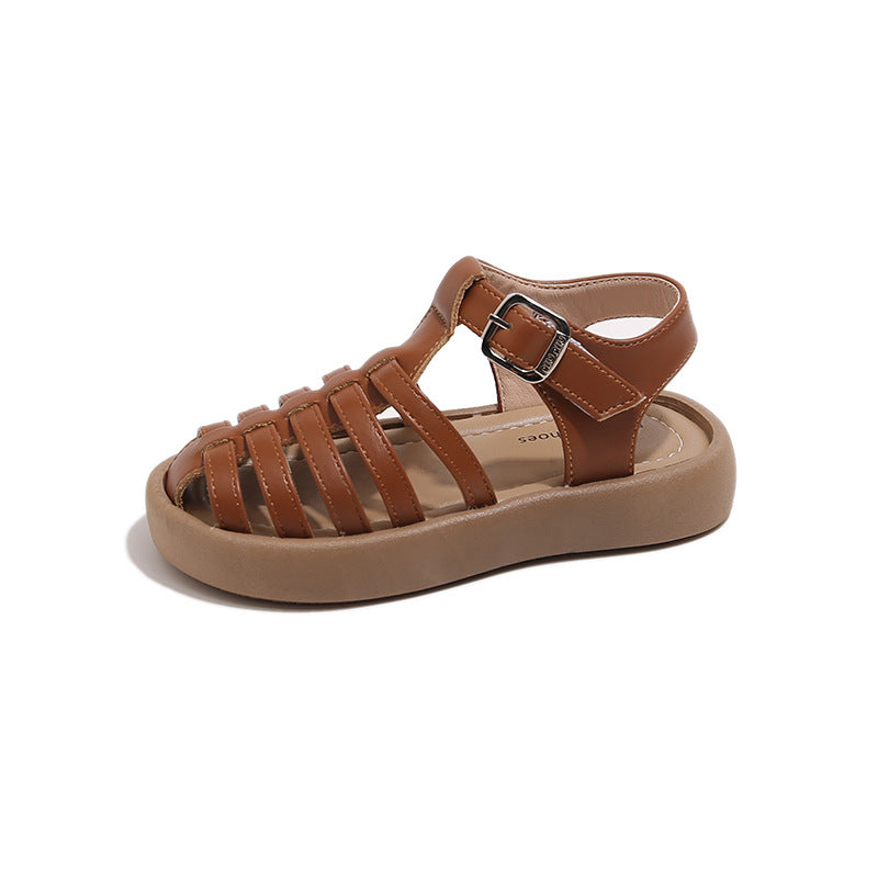 Kids' Crisscross Strap Sandals with Buckle Closure for Comfort