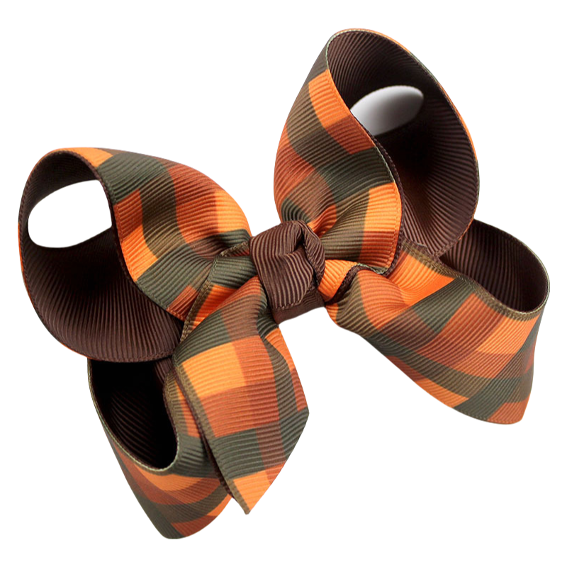 Halloween Fall Pumpkin Face Ghost Corn Plaid Hair Clips Bow Hairpins Girls