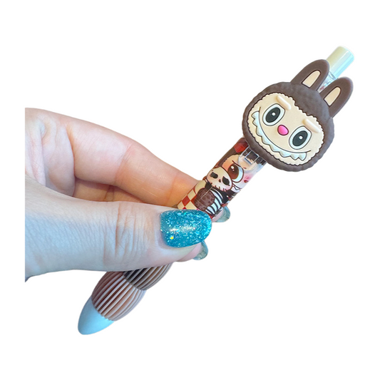Labubu Silicone Decorative Ballpoint Pens Multi-Color Options Stationery for School & Office