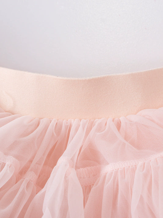 Toddler Girls Summer Tutu Tulle Pink Skirt