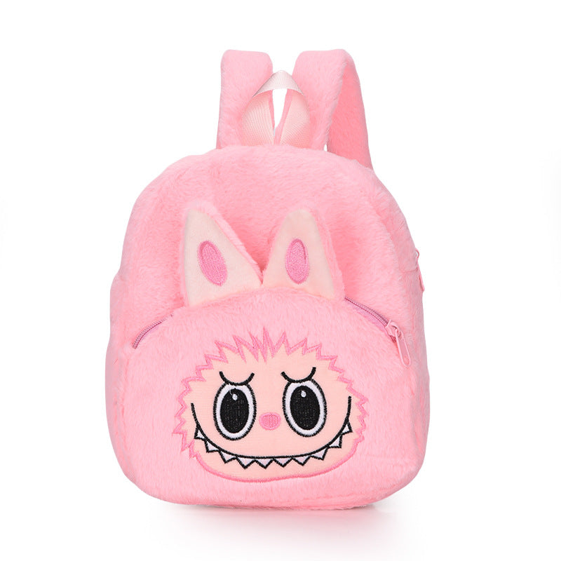 Labubu Soft Plush Backpack Cute Character Doll School Bag