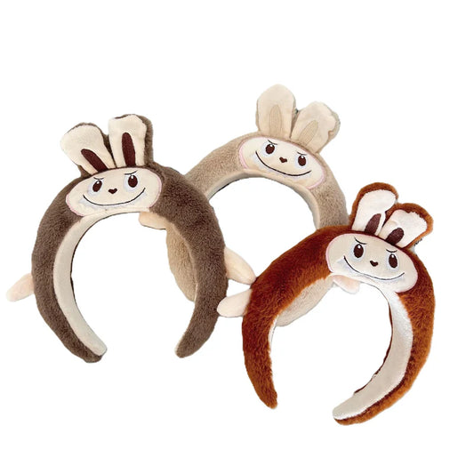 Girls Cute Accessroies Cartoon LABUBU Plush Headwear