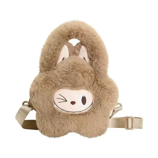 Labubu Plush Cartoon Cute Crossbody Bag Soft & Adorable Handbag Girls