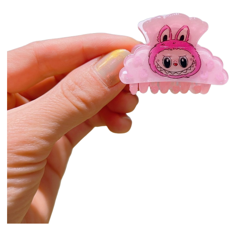 Wholesale Pack Plastic Labubu Small Cartoon Hair Claw Clip Cute Shark Clip Accessory