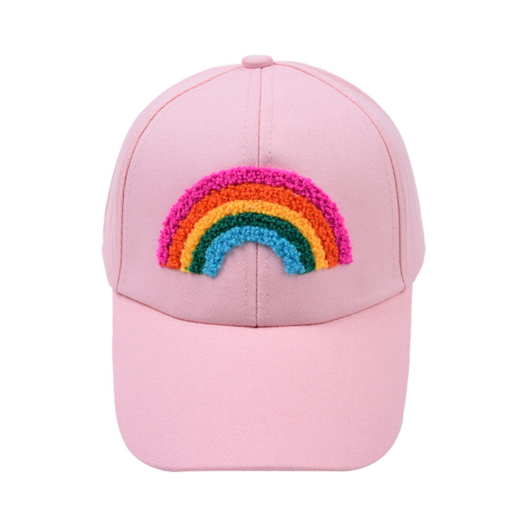 Kids Rainbow Towel Embroidered Parent Child Baseball Cap