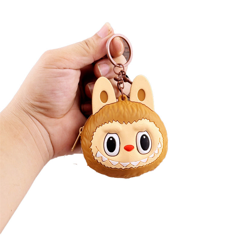 Labulu Coin Purse Keychain Cute Mini Wallet Charm 4 Colors