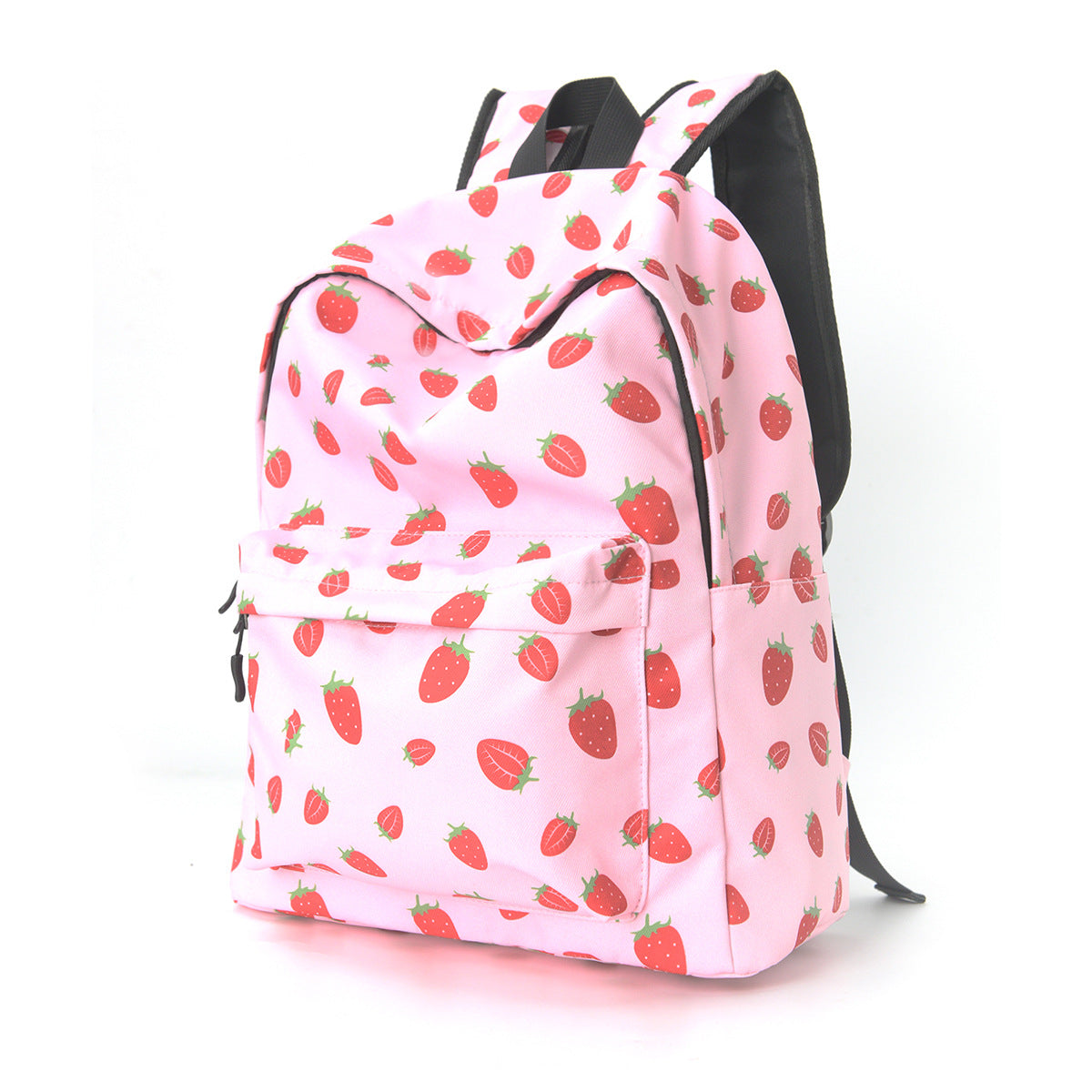 Kids' Printed Backpack: Strawberry Rainbow Butterfly Design
