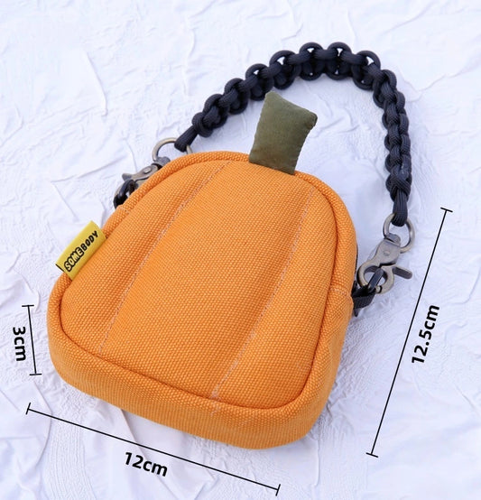 Pumpkin Coin Purse Mini Oxford Fabric Handbag Key Pouch Versatile Fashion Accessory