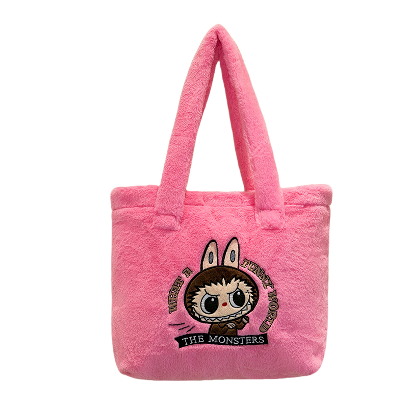 Labubu Plush Cartoon Tote Bag Soft & Adorable Handbag