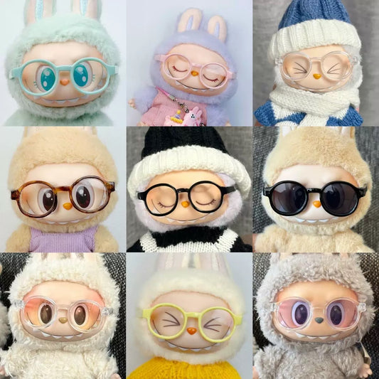 17cm Labubu Doll Dress Up Costume Glasses Accessories