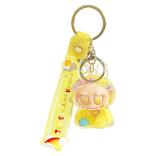 Lalabu Acrylic Liquid Glitter Silicone Keychain Gift Purse Charm & Bag Accessory