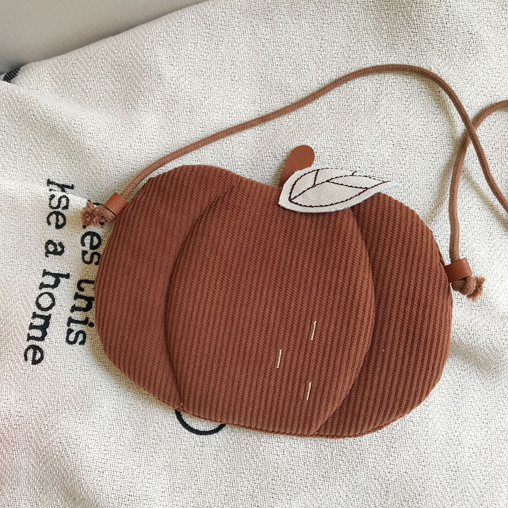 Kids Pumpkin Crossbody Bag Cute Fall/Winter Shoulder Purse for Boys and Girls