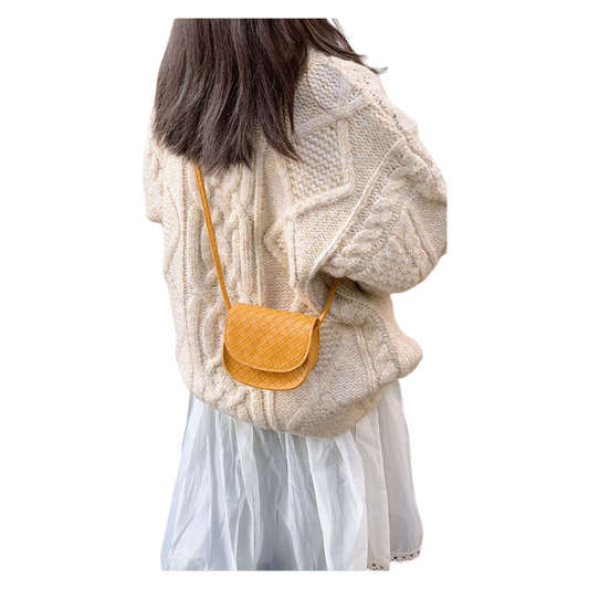 U Mini Woven Crossbody Bag | Cute Trendy Small Shoulder Bag for Kids
