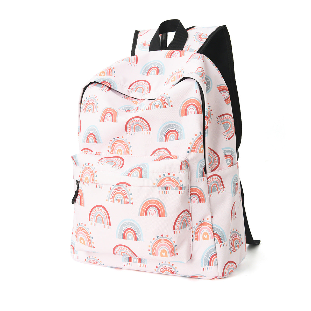 Kids' Printed Backpack: Strawberry Rainbow Butterfly Design