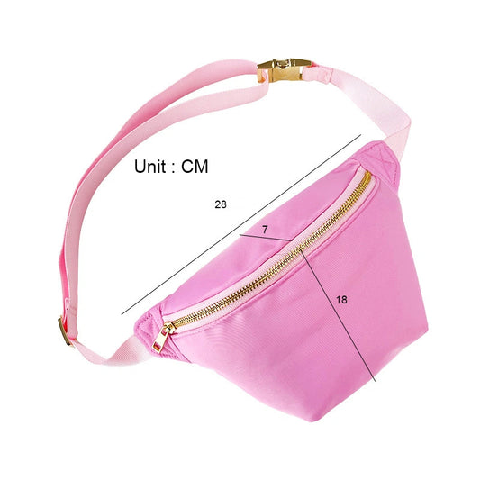 Sport Waist Pack Nylon Waterproof Crossbody Bag Pastel
