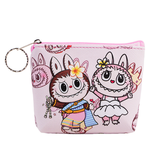 Labubu Cartoon Print Zipper Pouch Coin Purse Card Holder