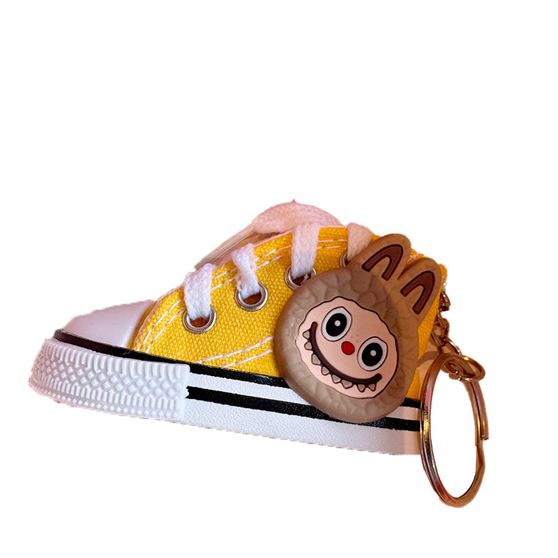 Lalububu Keychain Mini Canvas Shoe Bag Charm Accessory